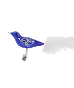 ptáček modrý s vločkou